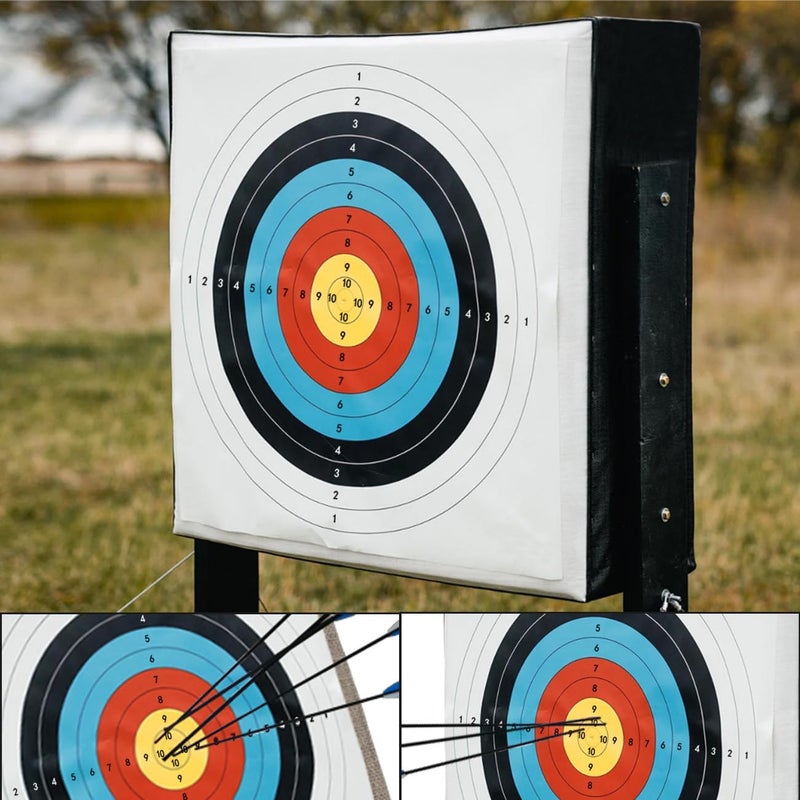 THREE ARCHERS 31.5x31.5In Archery Targets Paper for Backyard Upgrade 120g Thicker Paper 5pcs/15pcs Folded Packing Hunting & Archery Targeting (10 Rings) - Image 4